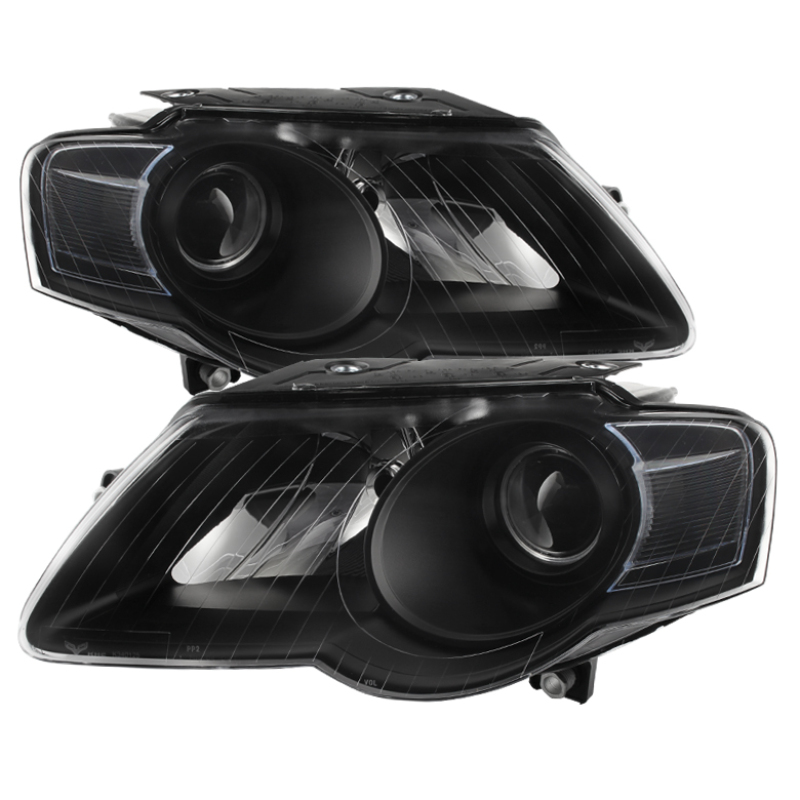 Volkswagen Passat Headlights - SPYDER - xTune Projector, Halogen Only - Black - `06-`10