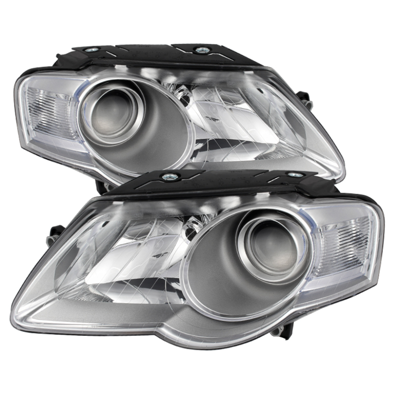 Volkswagen Passat Headlights - Front - SPYDER - xTune Projector (Halogen Only) - Chrome - `06-`10