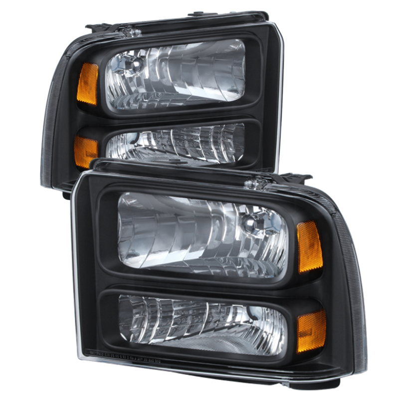 Ford F-450 Super Duty Headlights - Front - SPYDER - xTune Crystal - Black - `05-`07