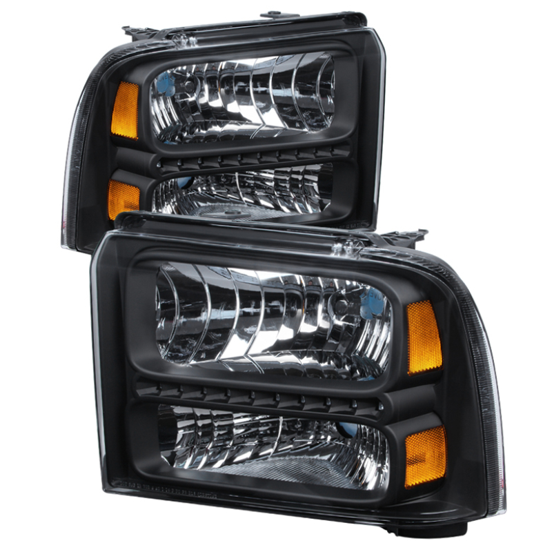 Ford F-450 Super Duty Headlights - Front - SPYDER - xTune Crystal LED - Black - `05-`07 Ford F-450 Super Duty Headlights - Front - SPYDER - xTune Crystal LED - Black - `05-`07