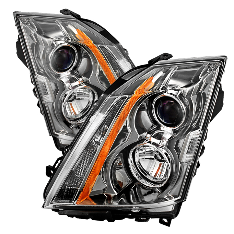 Cadillac CTS Headlights - Front - SPYDER - xTune Projector, Halogen Only, Chrome - Chrome - `08-`12