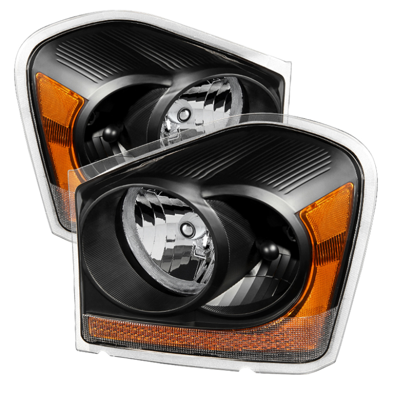 Dodge Durango Headlights - Front - SPYDER - xTune OEM Style, Black Housing - Black - `04-`05 Dodge Durango Headlights - Front - SPYDER - xTune OEM Style, Black Housing - Black - `04-`05