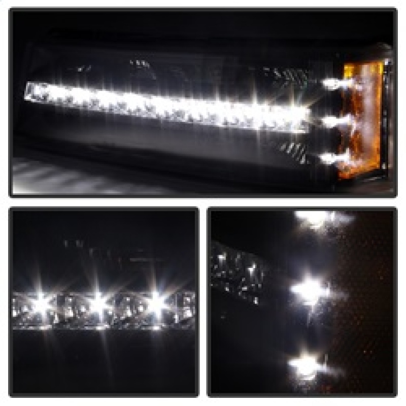 Chevrolet Silverado Bumper Lights - Front - SPYDER - xTune LED, Black - Black - `03-`06