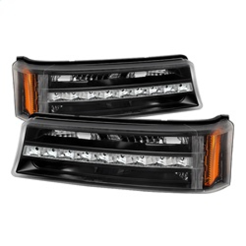 Chevrolet Silverado Bumper Lights - Front - SPYDER - xTune LED, Black - Black - `03-`06