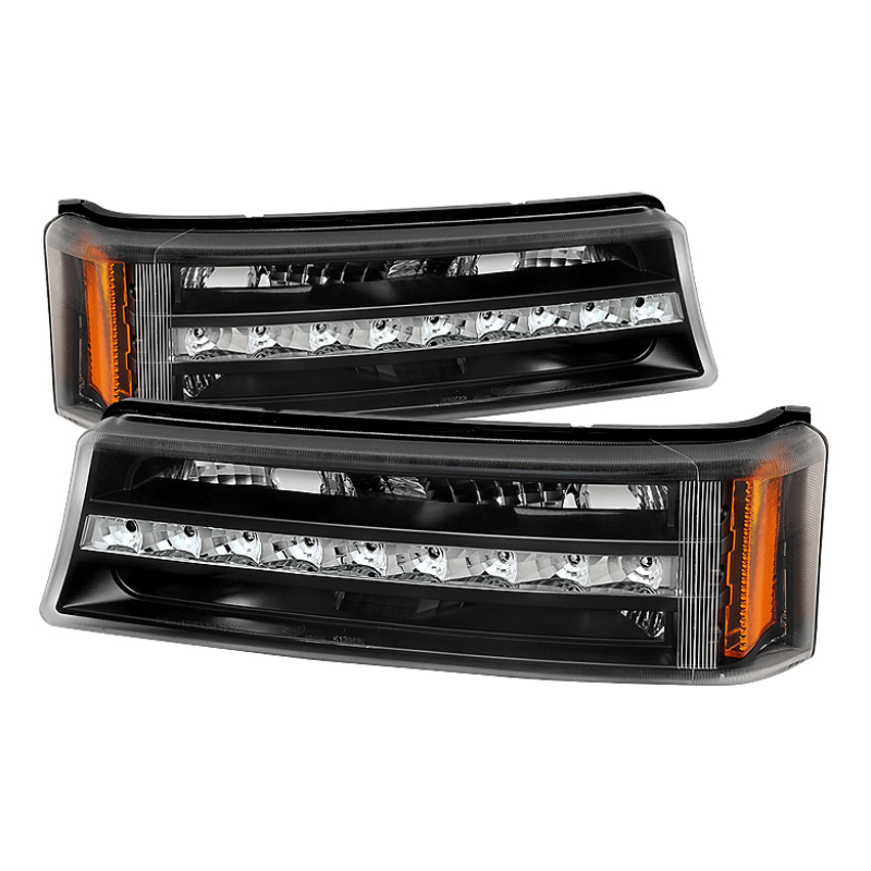 Chevrolet Silverado Bumper Lights - Front - SPYDER - xTune LED, Black - Black - `03-`06 Chevrolet Silverado Bumper Lights - Front - SPYDER - xTune LED, Black - Black - `03-`06