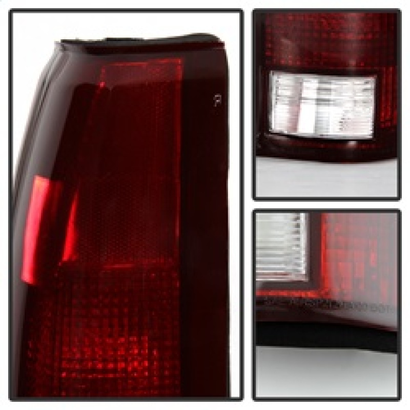 GMC C2500 Tail Lights - SPYDER - xTune LED - Red Smoked - `88-`01
