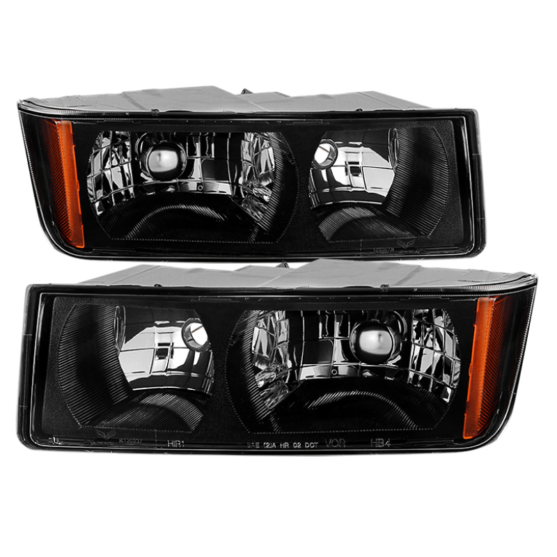 Chevrolet Avalanche Headlights - Front - SPYDER - xTune OEM - Black - `02-`06