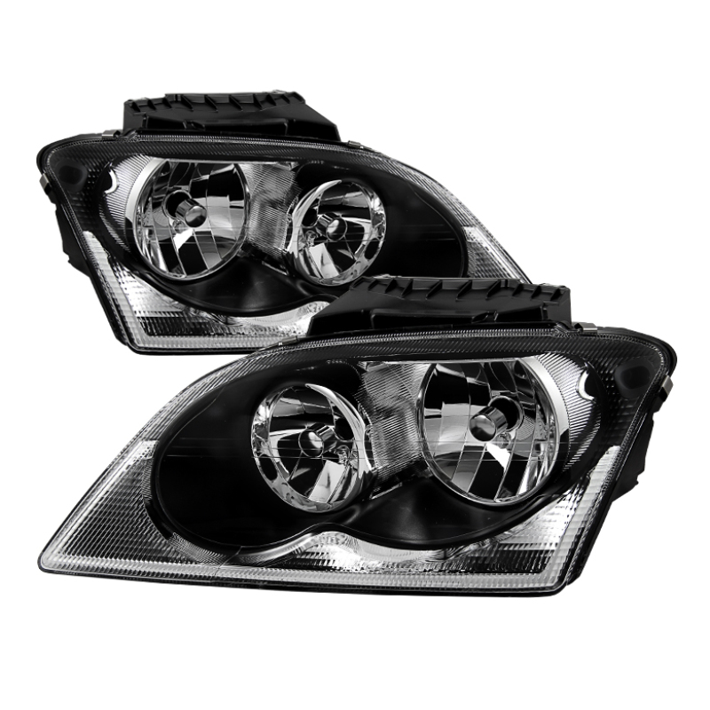 Chrysler Pacifica Headlights - Front - SPYDER - xTune Halogen OEM Style - Black - `04-`06 Chrysler Pacifica Headlights - Front - SPYDER - xTune Halogen OEM Style - Black - `04-`06