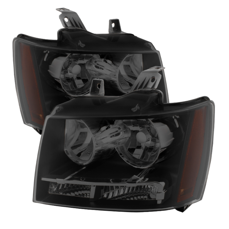 Chevrolet Suburban 1500 Headlights - Front - SPYDER - xTune Crystal - Black Smoked - `07-`14 Chevrolet Suburban 1500 Headlights - Front - SPYDER - xTune Crystal - Black Smoked - `07-`14