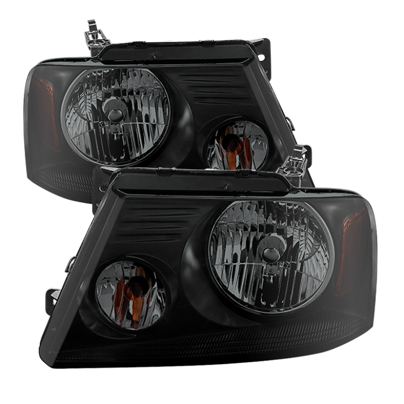 Ford F-150 Headlights - Front - SPYDER - xTune Crystal - Amber/Black Smoked - `04-`08 Ford F-150 Headlights - Front - SPYDER - xTune Crystal - Amber/Black Smoked - `04-`08