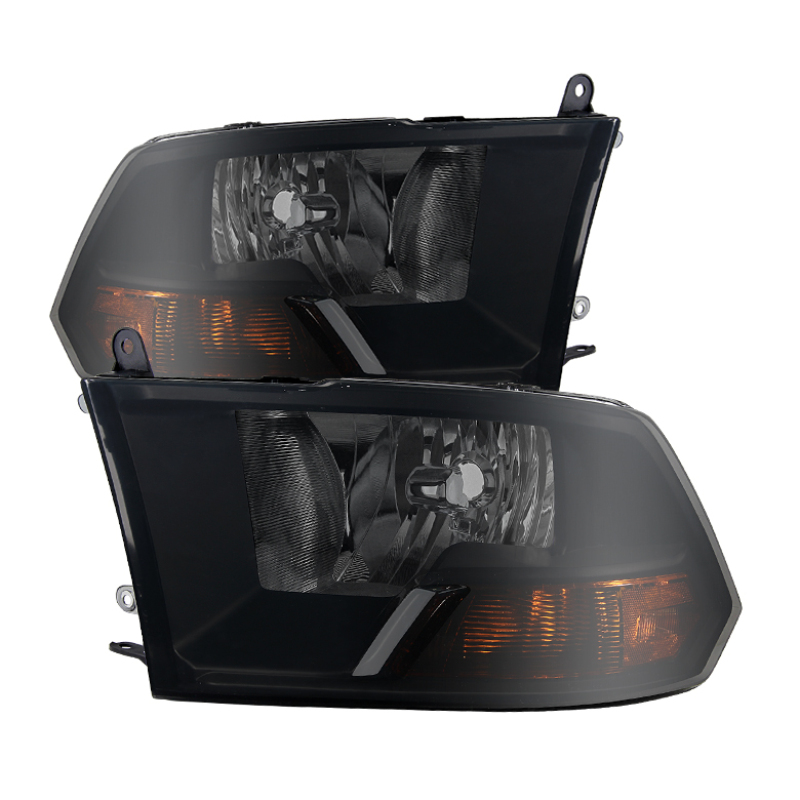 Dodge Ram 1500 Headlights - Front - SPYDER - xTune Crystal (Non-Quad) - Black Smoked - `09-`10 Dodge Ram 1500 Headlights - Front - SPYDER - xTune Crystal (Non-Quad) - Black Smoked - `09-`10