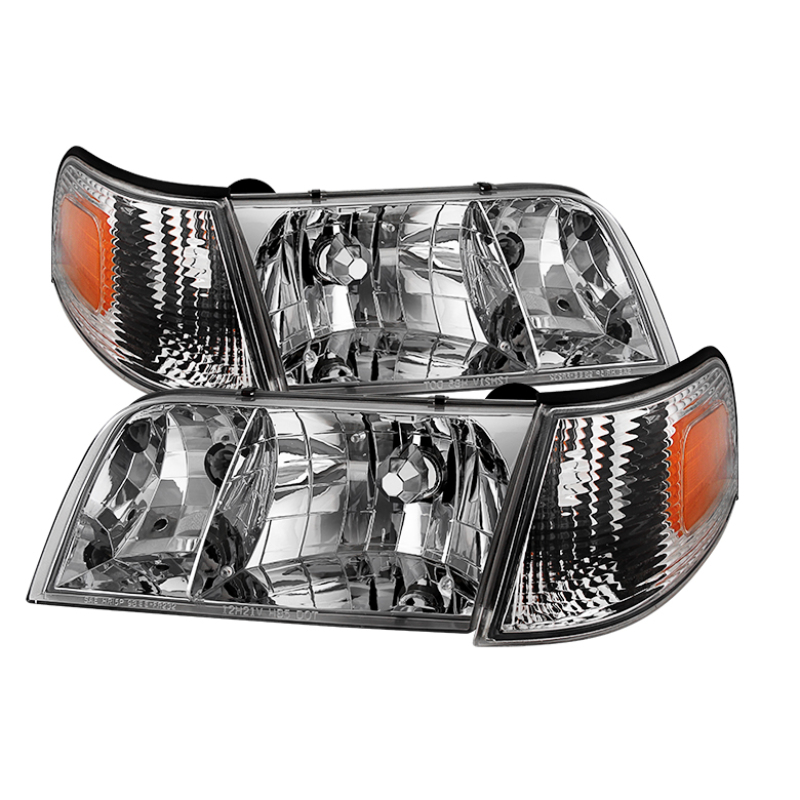 Ford Crown Victoria Headlights - Front - SPYDER - xTune Crystal w/ Corner Lights - Chrome - `98-`11 Ford Crown Victoria Headlights - Front - SPYDER - xTune Crystal w/ Corner Lights - Chrome - `98-`11