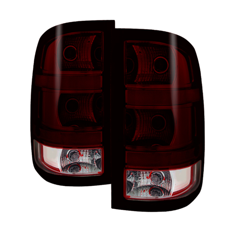 GMC Sierra Tail Lights - Rear - SPYDER - xTune OEM Style - Red Smoked - `07-`13 GMC Sierra Tail Lights - Rear - SPYDER - xTune OEM Style - Red Smoked - `07-`13