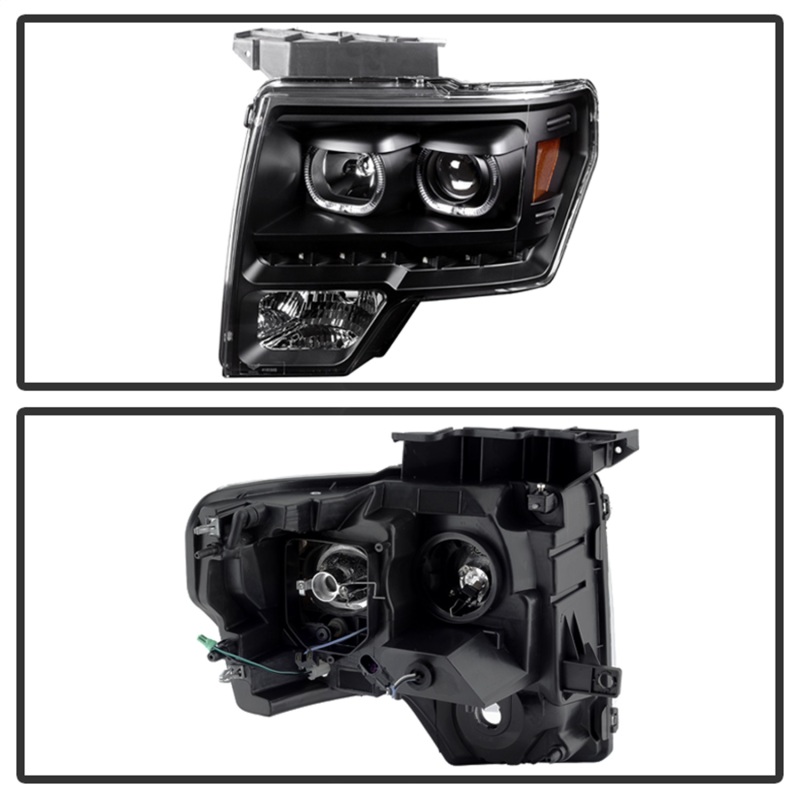 Ford F-150 Headlights - Front - SPYDER - xTune LED Halo Projector - Black - `09-`14