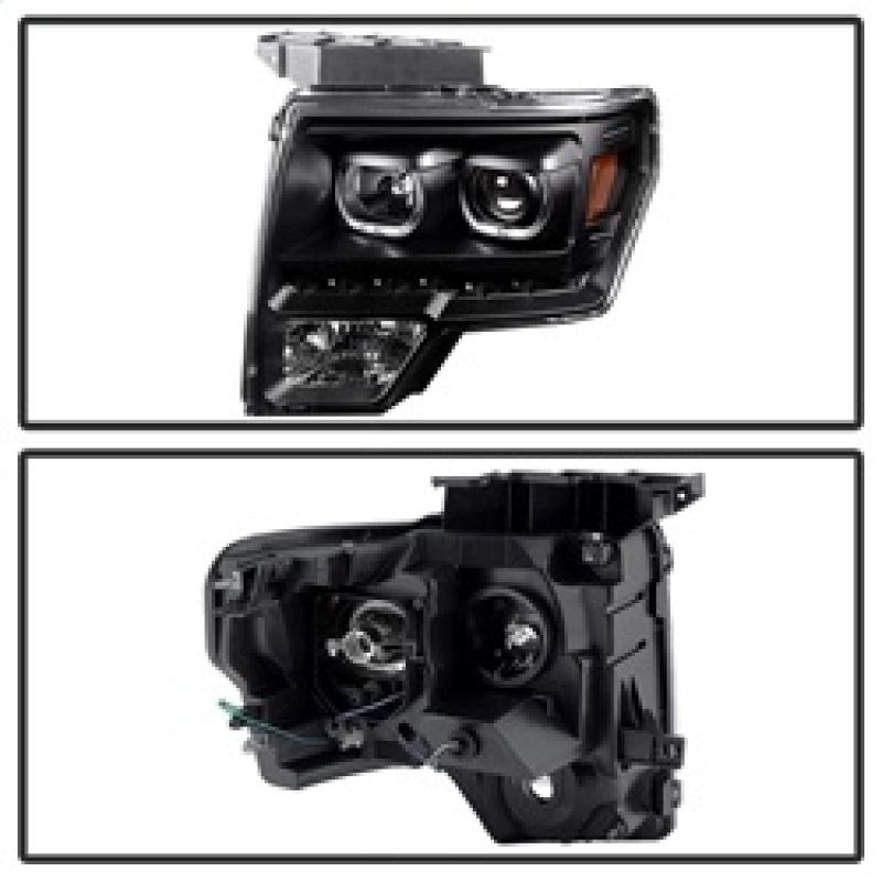 Ford F-150 Headlights - Front - SPYDER - xTune LED Halo Projector - Black - `09-`14