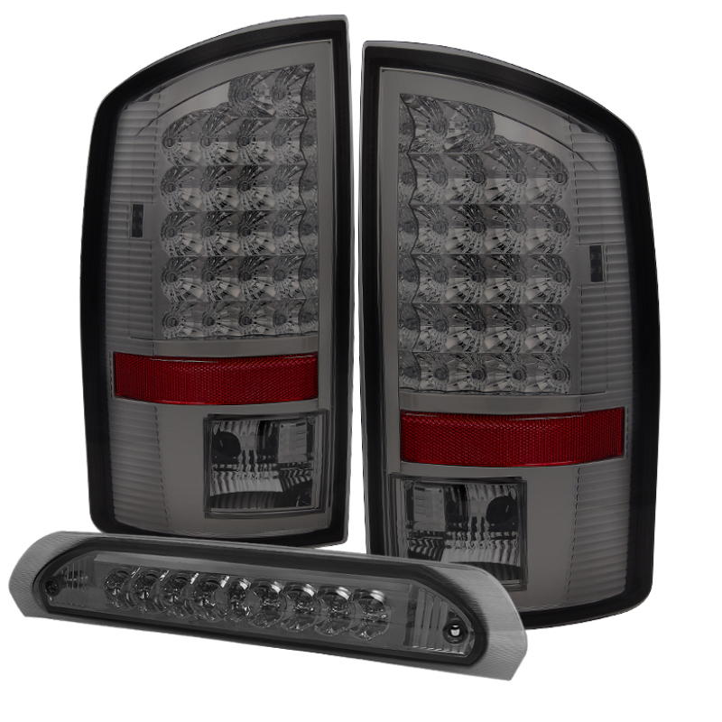 Dodge Ram 1500 Tail Lights - Rear - SPYDER - xTune LED with LED 3rd Brake Lamp - Smoked - `02-`06