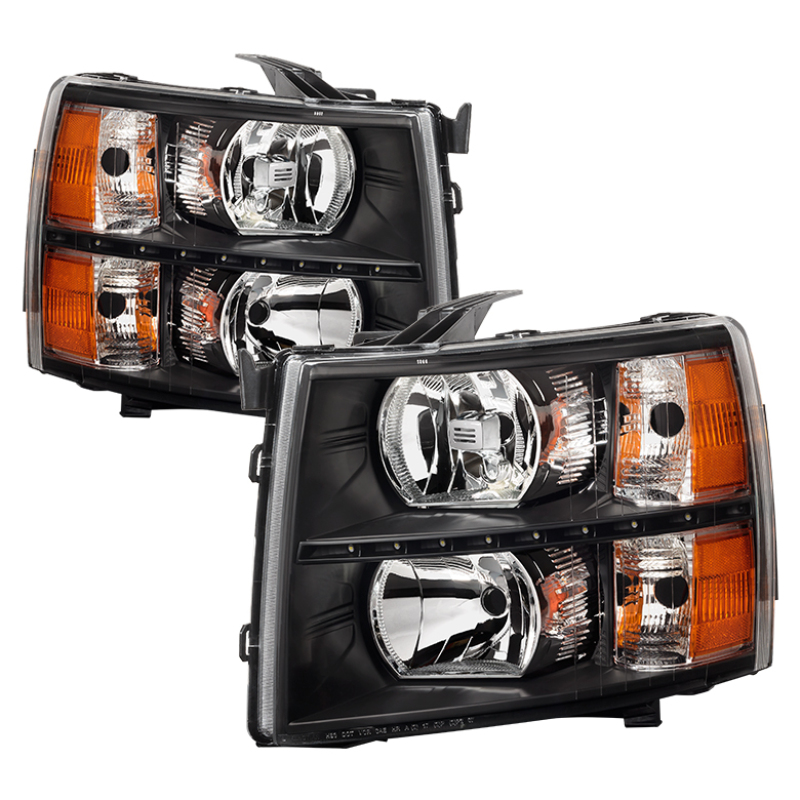 Chevrolet Silverado Headlights - Front - SPYDER - xTune Crystal LED - Black - `07-`13 Chevrolet Silverado Headlights - Front - SPYDER - xTune Crystal LED - Black - `07-`13
