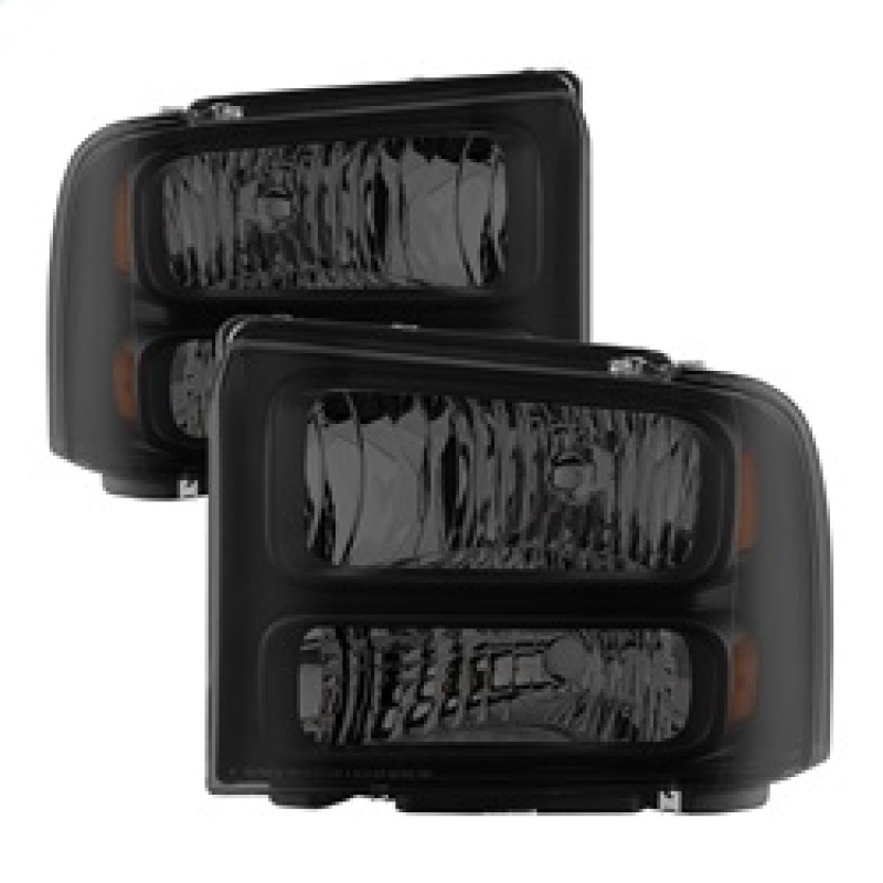Ford F-450 Super Duty Headlights - Front - SPYDER - xTune - Black Smoked - `99-`04