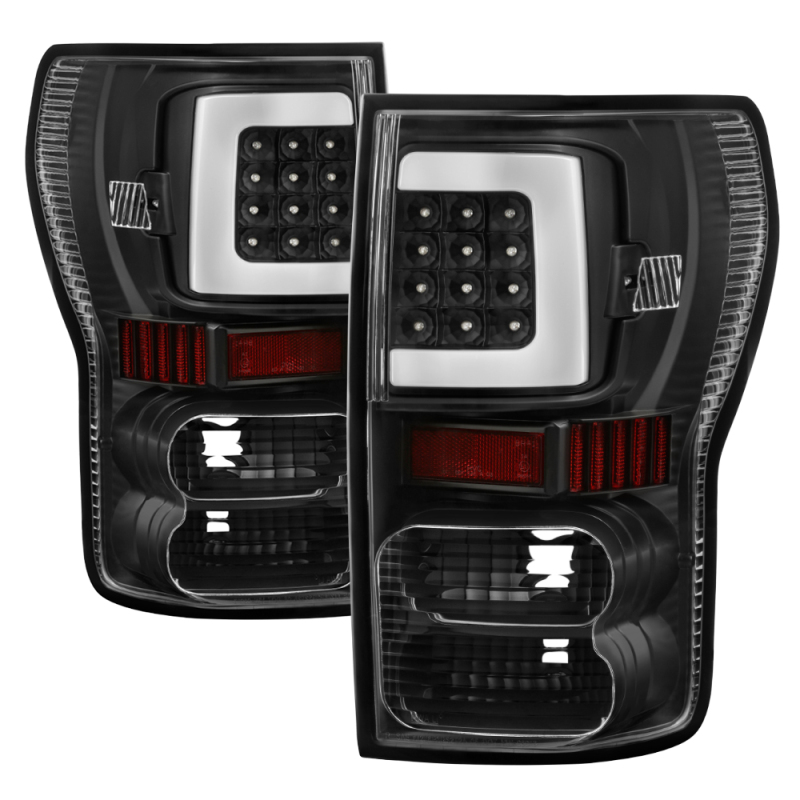 Toyota Tundra Tail Lights - SPYDER - Light Bar LED - Black - `07-`13