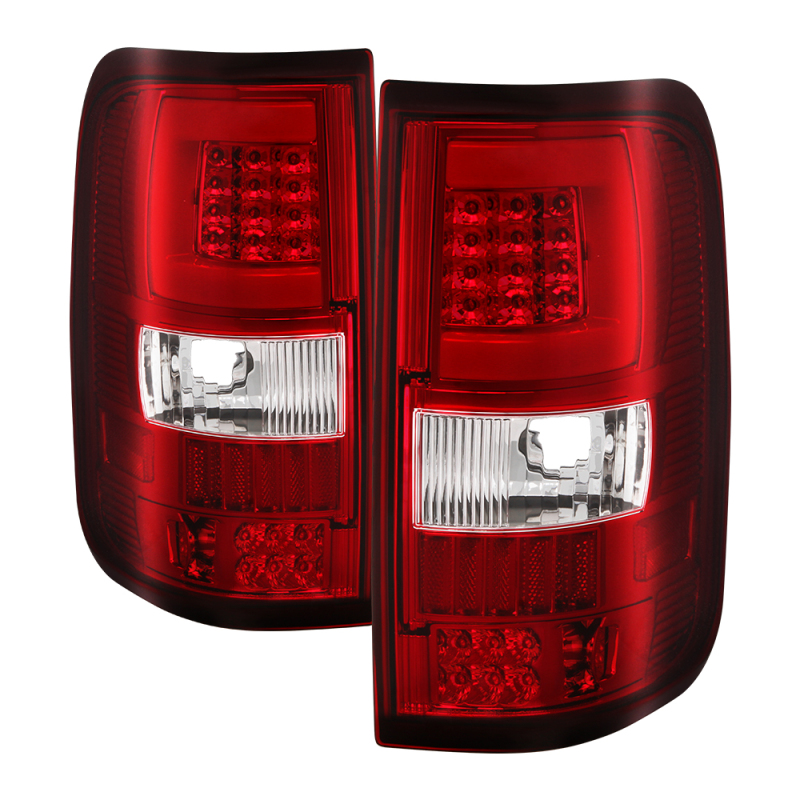 Ford F150 Tail Lights - SPYDER - V.3 LED - Red Clear - `04-`08 Ford F150 Tail Lights - SPYDER - V.3 LED - Red Clear - `04-`08