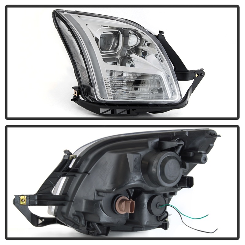 Ford Fusion Headlights - SPYDER - Light Bar DRL Projector - Chrome - `06-`09