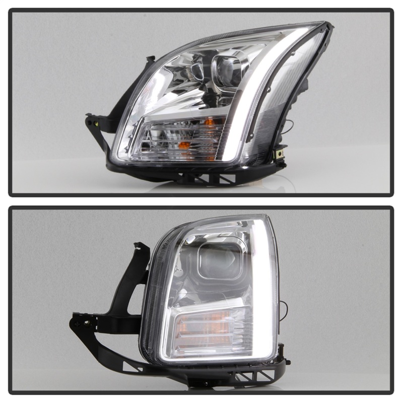 Ford Fusion Headlights - SPYDER - Light Bar DRL Projector - Chrome - `06-`09