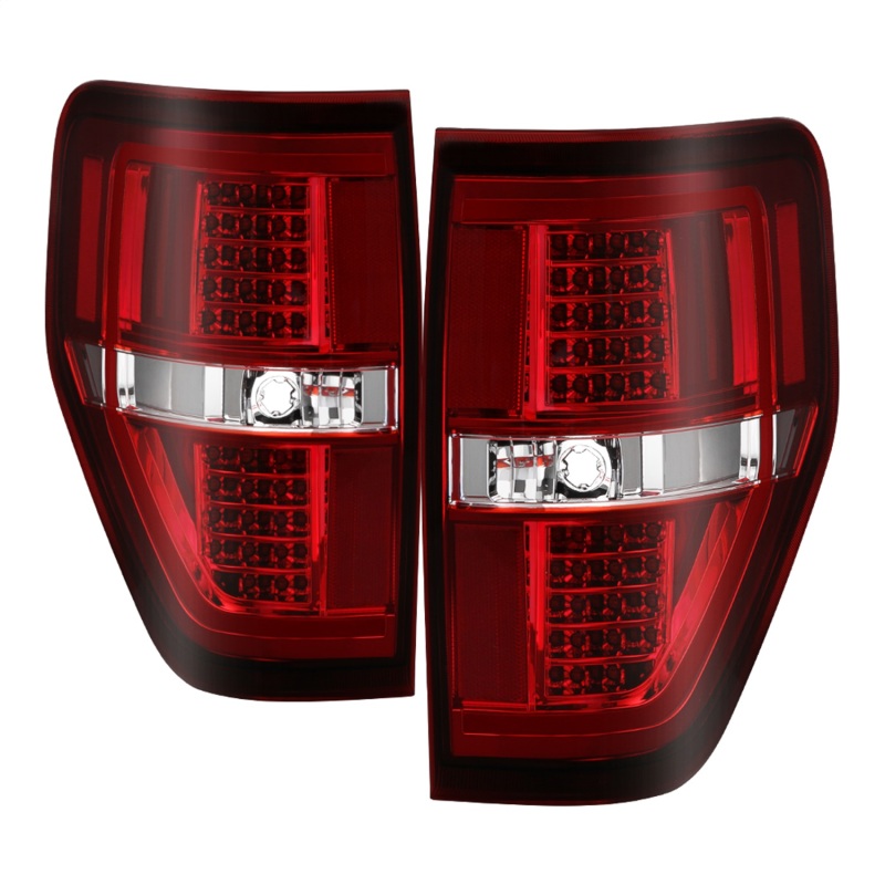 Ford F-150 Tail Lights - SPYDER - Light Bar LED - Red Clear - `09-`14 Ford F-150 Tail Lights - SPYDER - Light Bar LED - Red Clear - `09-`14