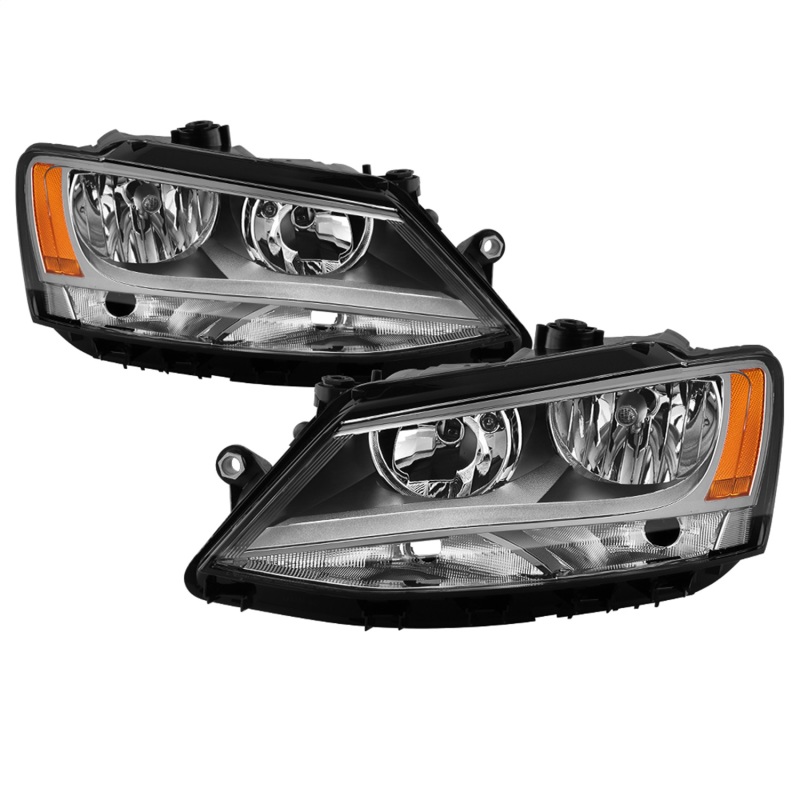 Volkswagen Jetta Headlights - SPYDER - OEM Style, Halogen - Chrome - `11-`18