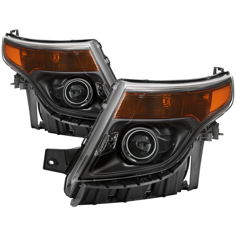 Ford Explorer Headlights - SPYDER - OEM Style Halogen - Black - `11-`15 Ford Explorer Headlights - SPYDER - OEM Style Halogen - Black - `11-`15