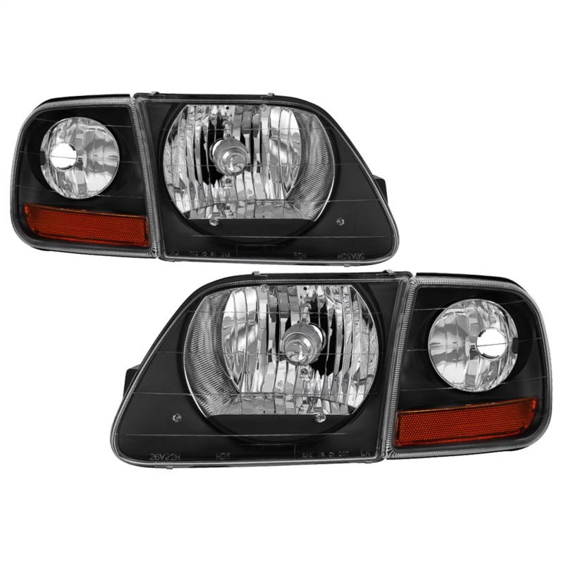 Ford F-150 Headlights - SPYDER - OEM Style w/Corner - Black - `97-`03 Ford F-150 Headlights - SPYDER - OEM Style w/Corner - Black - `97-`03
