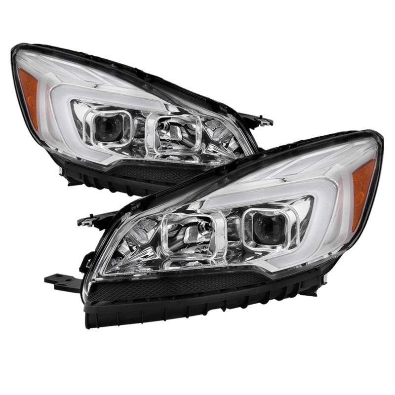 Ford Escape Headlights - SPYDER - LED Light Bar Halogen Projector - Chrome - `13-`16 Ford Escape Headlights - SPYDER - LED Light Bar Halogen Projector - Chrome - `13-`16