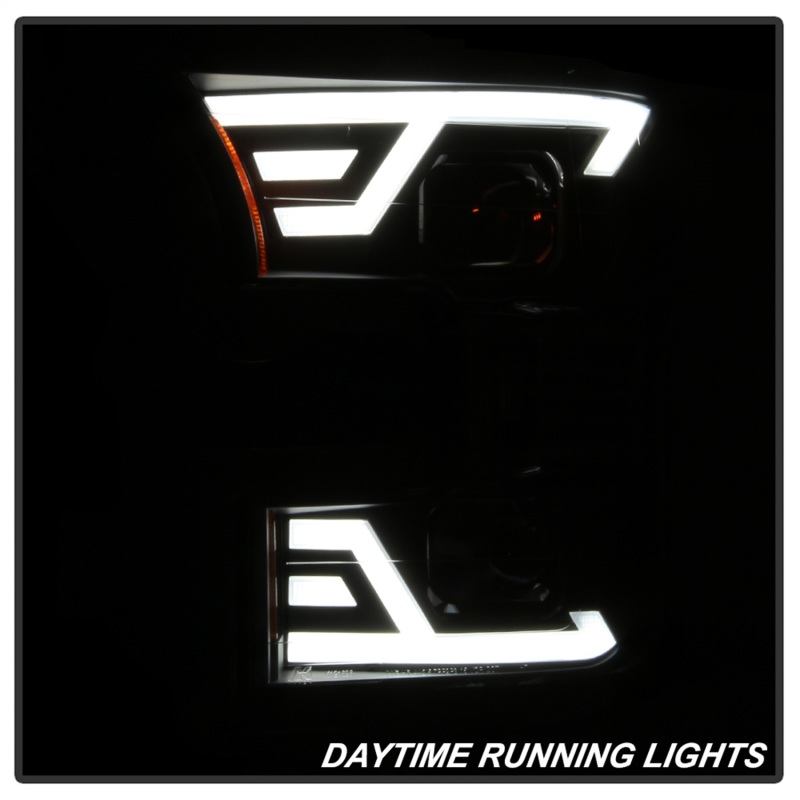 Ford F-150 Headlights - SPYDER - xTune DRL LED Light Bar Projector - Black - `15-`17
