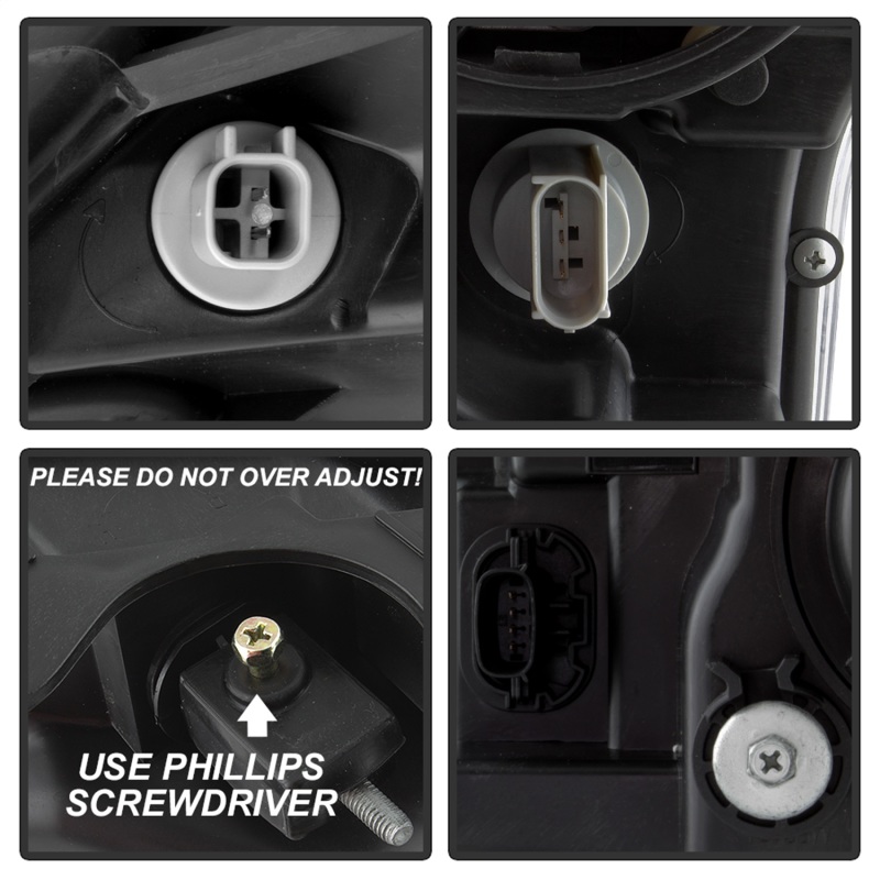 Ford F-150 Headlights - SPYDER - xTune DRL LED Light Bar Projector - Black - `15-`17