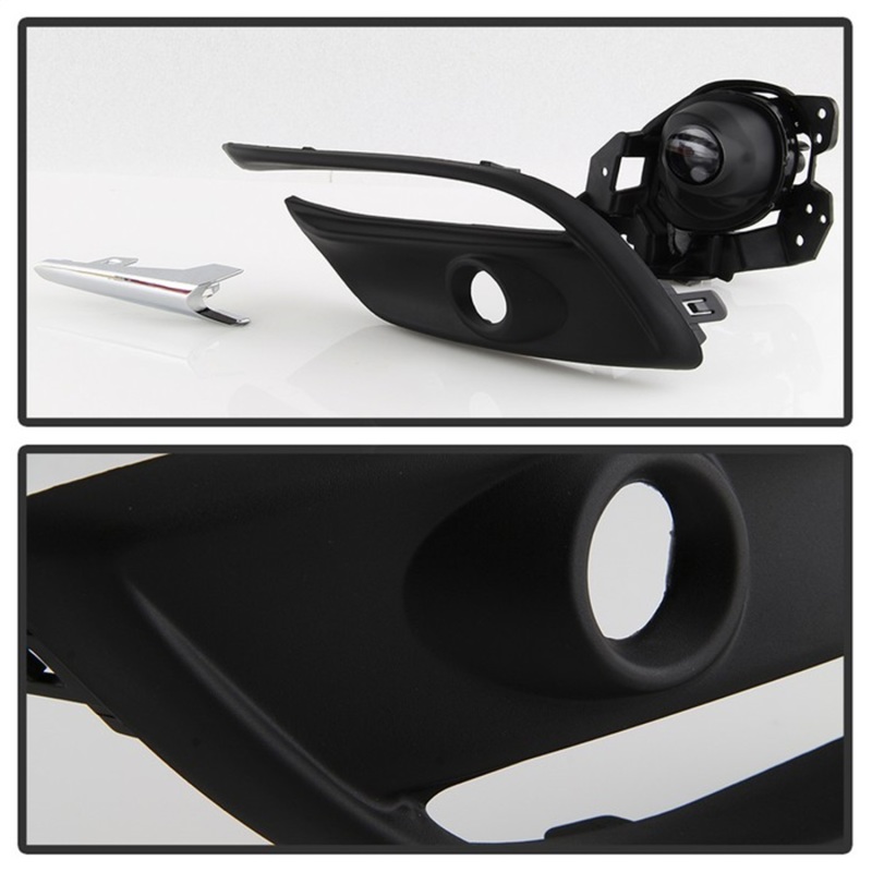 Mazda 3 Fog Lights - SPYDER - LED w/Switch - Clear - `17-`18