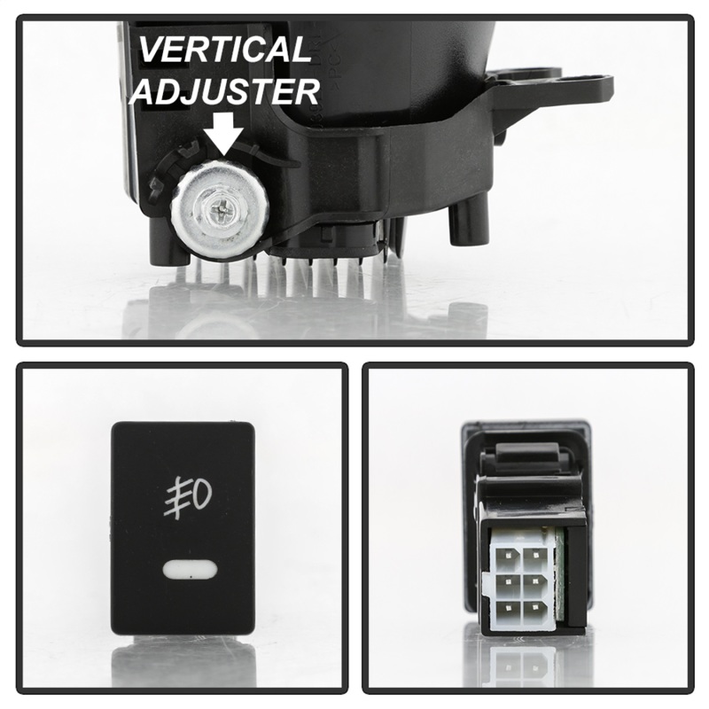 Lexus GS350 Fog Lights - SPYDER - OEM LED w/Switch - Clear - `13-`15