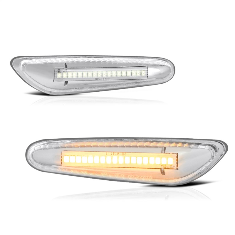 BMW 3 Series Headlights - Front - SPYDER - xTune, Built-In LED, OEM Style Connector, Complete Assembly Replacement (Pair) - Amber - `06-`11