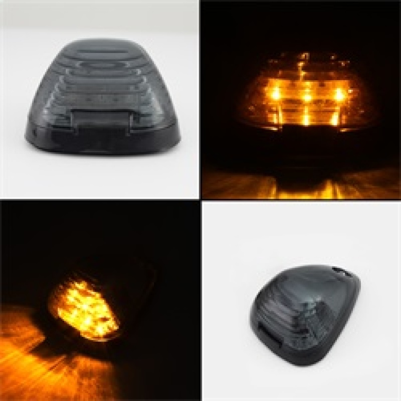 Ford Super Duty F250 Cab Roof Lights - SPYDER - xTune Amber LED - Smoke - `99-`15
