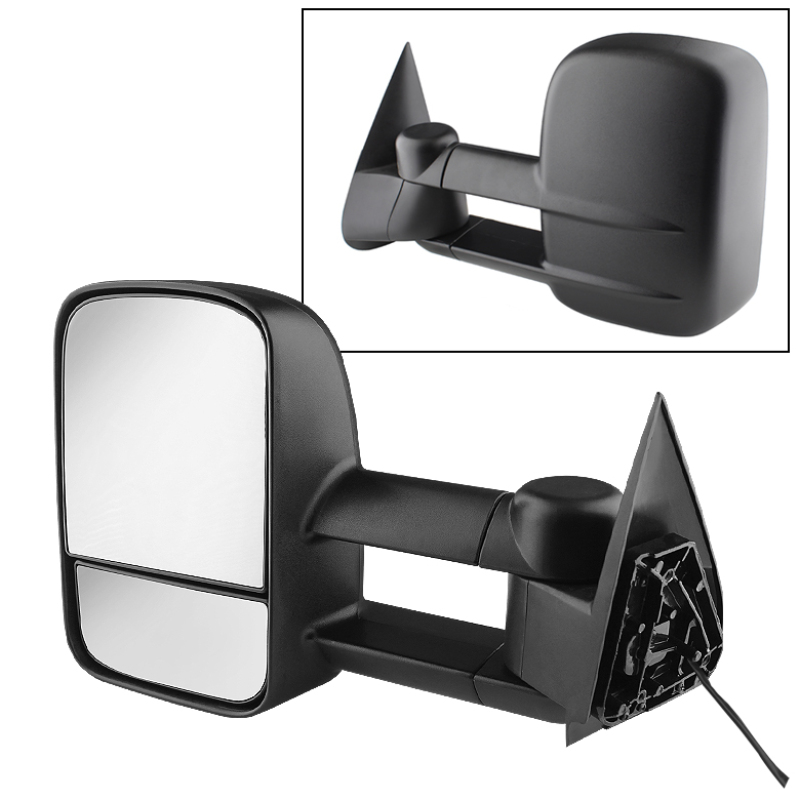 Chevrolet Silverado Towing Mirror - Left - SPYDER - xTune Manual Extendable, Power Adjust, Heated - `03-`06