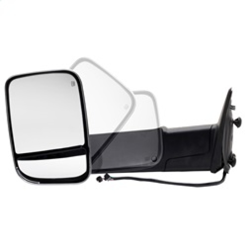 Dodge Ram 1500 Side Mirror - Left - SPYDER - Manual Extendable, Power Heated/Adjustable, LED Turn Signal, Chrome Housing - Chrome - `09-`10