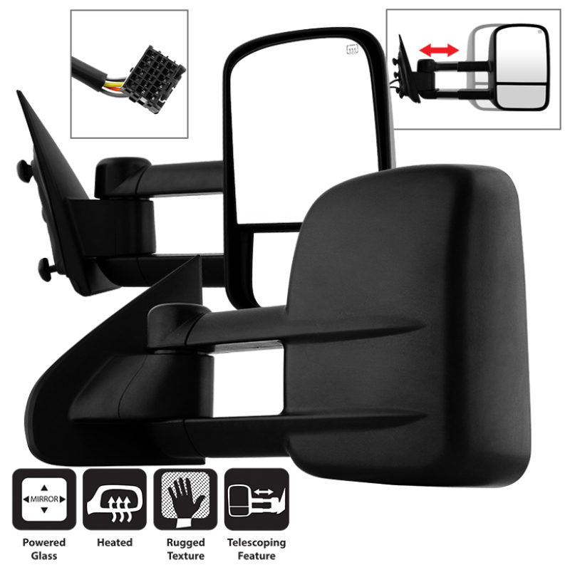 Chevrolet Silverado Side Mirror Set - SPYDER - POWER Heated Telescoping - `14-`15