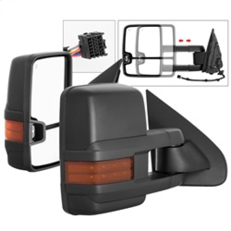 Chevrolet Silverado Side Mirrors - Left And Right - SPYDER - G2 Power Heated Amber LED Signal Telescoping - `14-`16