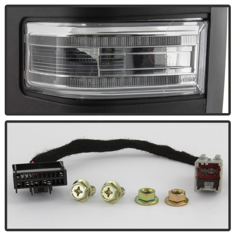 Ford F-150 Side Mirrors - SPYDER - Heated LED Telescoping - Clear - `15-`17