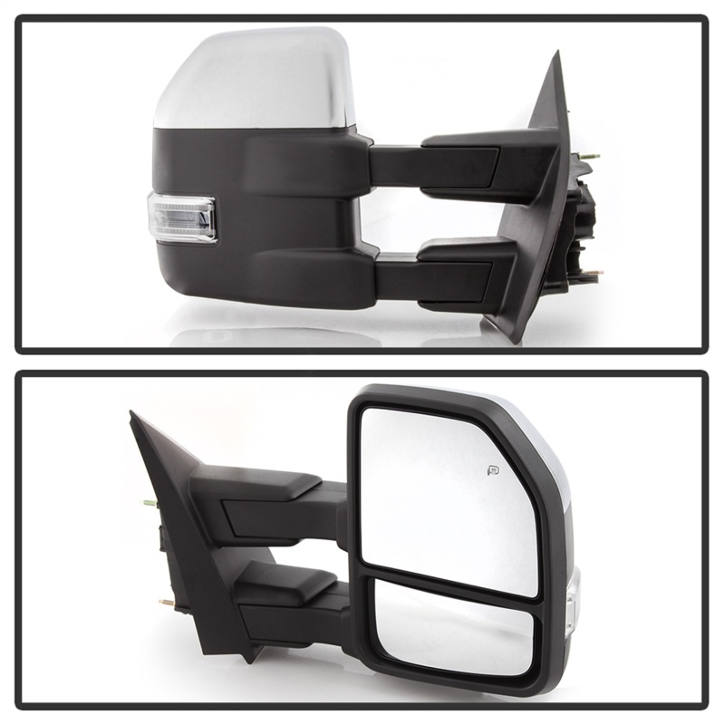 Ford F-150 Side Mirrors - SPYDER - Heated LED Telescoping - Clear - `15-`17