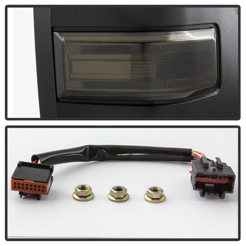 Ford F-150 Side Mirrors - SPYDER - Heated LED Telescoping - Smoke - `04-`14