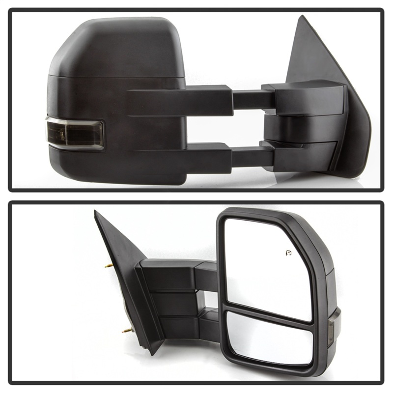 Ford F-150 Side Mirrors - SPYDER - Heated LED Telescoping - Smoke - `04-`14