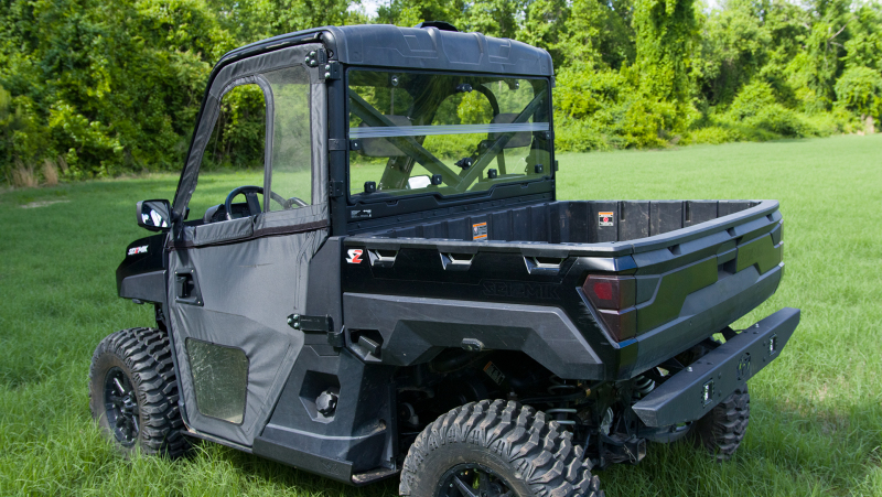 Polaris Ranger Rear Windshield - Seizmik - Folding Poly Carb - `13-`27