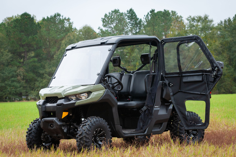 Can-Am Defender Front Soft Door Kit - Seizmik - Framed with Rotary Latching System - `16-`24