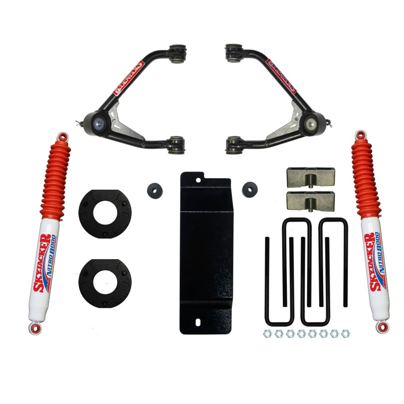 GMC 1500 Suspension Lift Kit - Front + Rear - Skyjacker - Upper Control Arm 3.5-4in with Rear Nitro 8000 Shocks - `14-`16