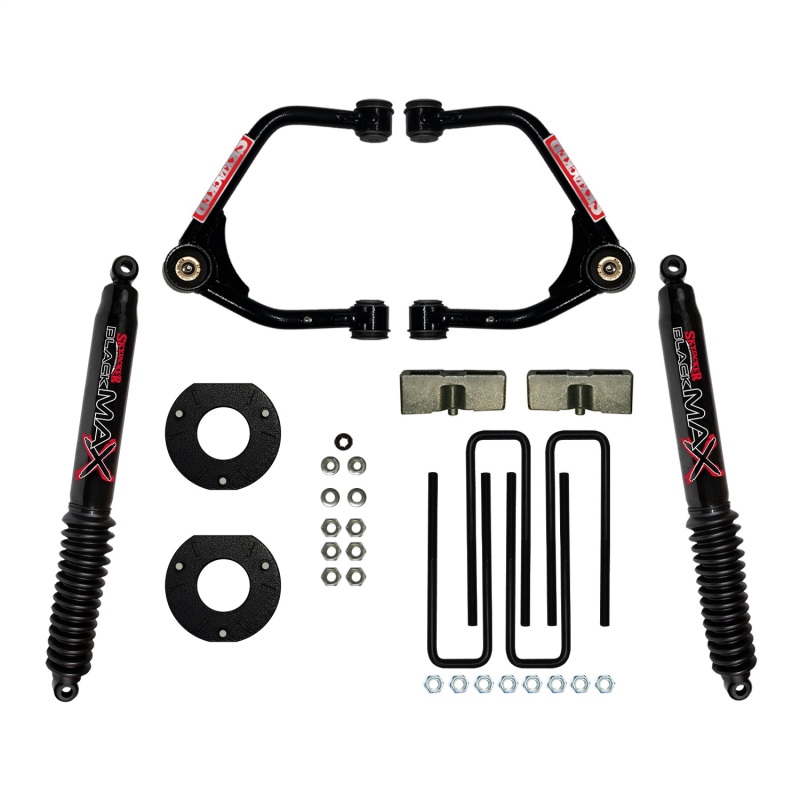 GMC Sierra 1500 Suspension Lift Kit - Front + Rear - Skyjacker - 3.5 Inch Lift, Rear Black MAX Shocks, Front Strut Spacers, Front Upper A-arms - `19-`21