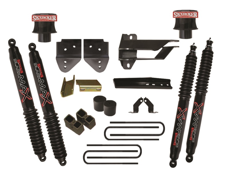 Ford F-250 Suspension Lift Kit - Front + Rear - Skyjacker - 4in. Lift with BlackMax Shocks - Black - 2017